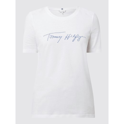 T-shirt z bawełny bio Tommy Hilfiger XL wyprzedaż Peek&Cloppenburg 