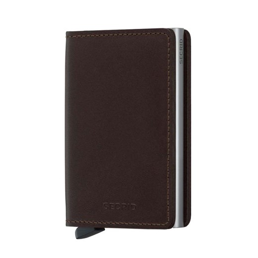 Secrid portfel skórzany kolor brązowy SO.DarkBrown-DarkBrown ze sklepu ANSWEAR.com w kategorii Portfele damskie - zdjęcie 135471152