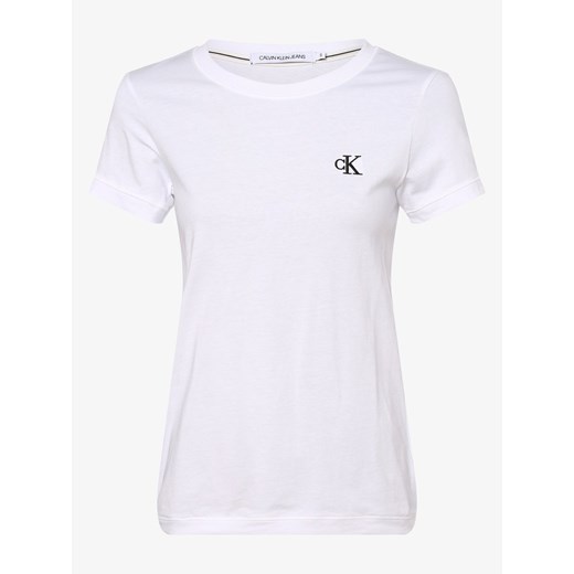Calvin Klein Jeans T-shirt damski Kobiety Bawełna biały jednolity L vangraaf