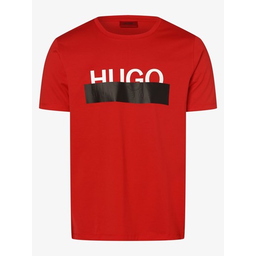 HUGO - T-shirt męski – Dolive193, czerwony S vangraaf wyprzedaż