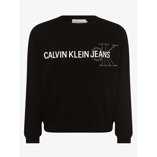 Calvin Klein Jeans - Męska bluza nierozpinana – duże rozmiary, czarny XXL okazja vangraaf