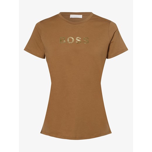 BOSS Casual - T-shirt damski – C_Elogo_Gold, beżowy XL vangraaf okazja