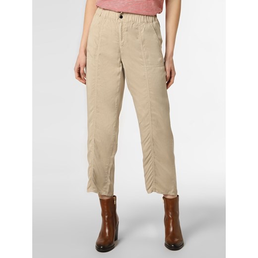 BRAX Spodnie Kobiety Sztuczne włókno beżowy jednolity ze sklepu vangraaf w kategorii Spodnie damskie - zdjęcie 135478200