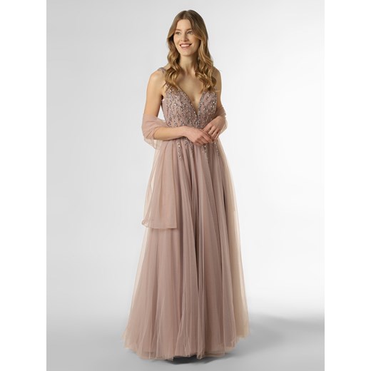 Luxuar Fashion - Damska sukienka wieczorowa z etolą, różowy Luxuar Fashion 44 vangraaf