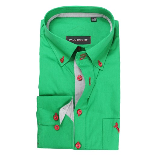 Koszula Paul Bright KSDWPBR0048 jegoszafa-pl zielony komfortowe
