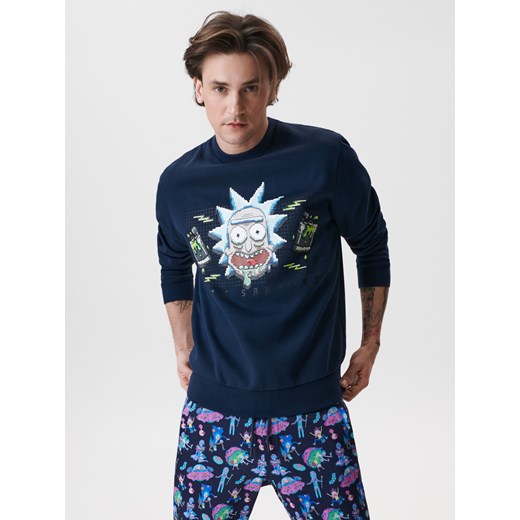 Sinsay - Bluza Rick and Morty - Granatowy Sinsay L wyprzedaż Sinsay