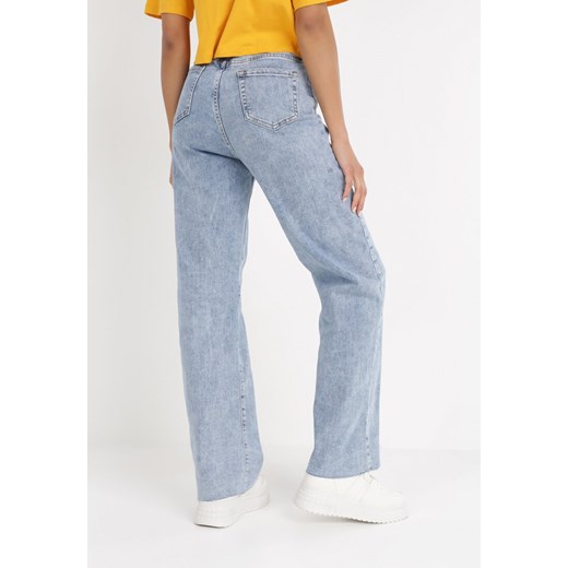 Jasnoniebieskie Jeansy Wide Leg Artopis L Born2be Odzież