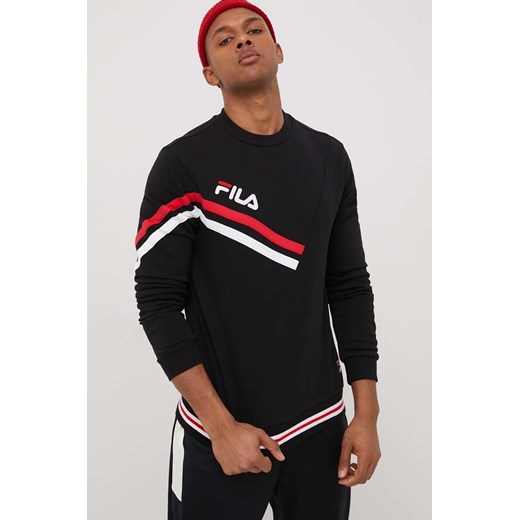 Fila bluza męska kolor czarny z aplikacją Fila L ANSWEAR.com