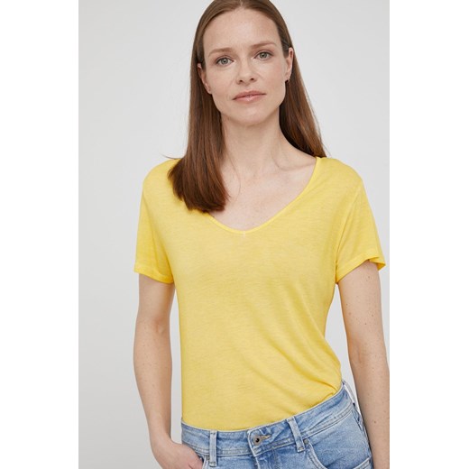 Frieda &amp; Freddies t-shirt damski kolor żółty ze sklepu ANSWEAR.com w kategorii Bluzki damskie - zdjęcie 135483880