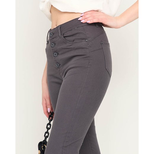 Ciemnoszare jeansy damskie rurki - Odzież Royalfashion.pl XL - 42 royalfashion.pl