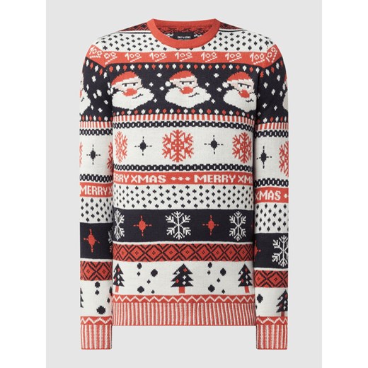 Sweter z bożonarodzeniowym motywem Only & Sons M promocja Peek&Cloppenburg 