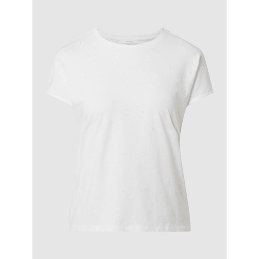 T-shirt z kwiatowymi haftami model ‘Slume’ Opus 38 Peek&Cloppenburg  wyprzedaż