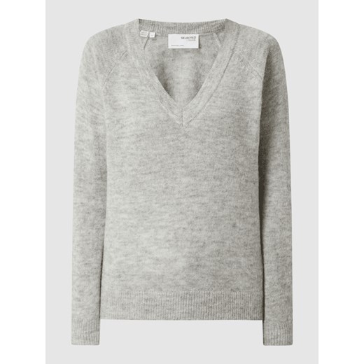 Sweter z dodatkiem wełny z alpaki model ‘Lulu’ Selected Femme L okazyjna cena Peek&Cloppenburg 