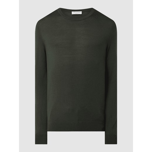 Sweter o kroju regular fit z wełny merino model ‘Nichols’ Tiger Of Sweden XXL wyprzedaż Peek&Cloppenburg
