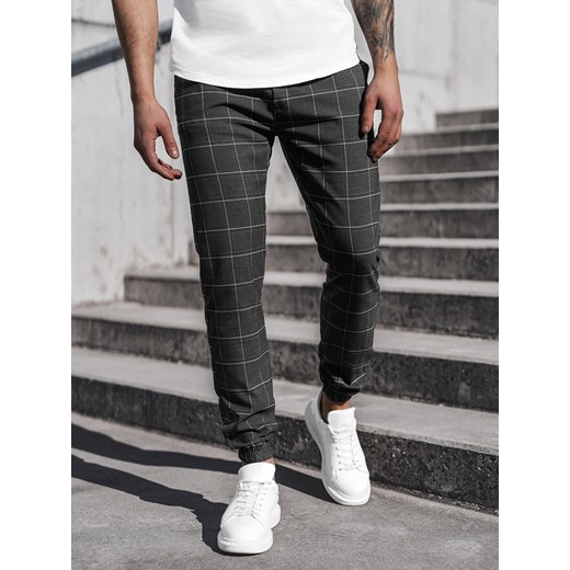 SPODNIE MĘSKIE CHINO JOGGERY CZARNE OZONEE DJ/2276/22Z Ozonee 31 okazja ozonee.pl