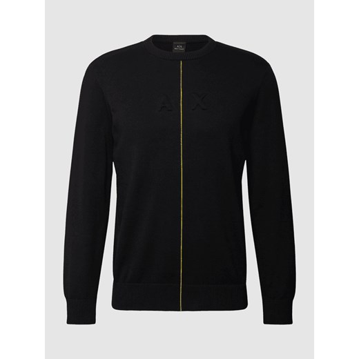 Sweter z dzianiny z paskami w kontrastowym kolorze Armani Exchange XL Peek&Cloppenburg