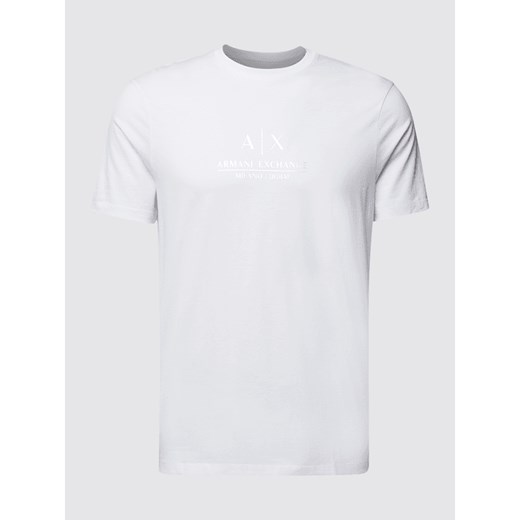 T-shirt z detalem z logo Armani Exchange L Peek&Cloppenburg 