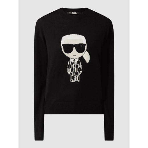 Sweter z kamieniami stras Karl Lagerfeld XS Peek&Cloppenburg 