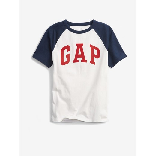 GAP Logo Koszulka dziecięce Niebieski Biały Gap XS okazja BIBLOO