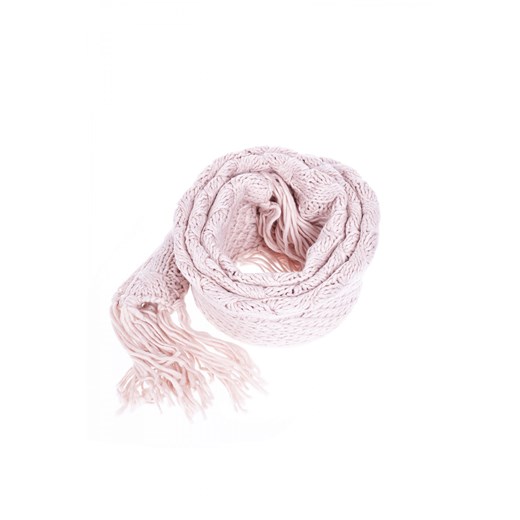 Heavy knitted scarf terranova rozowy 