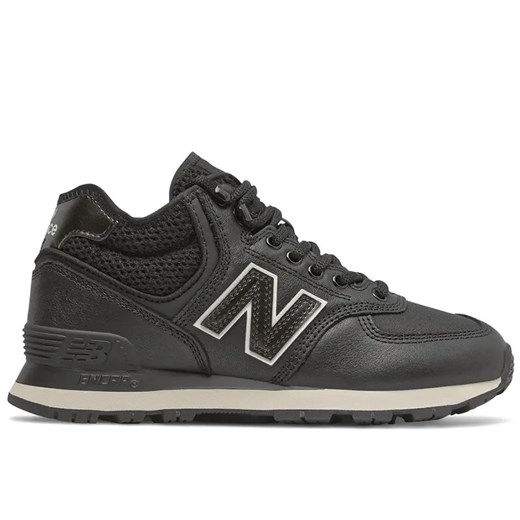 Czarne buty sportowe damskie New Balance w stylu casual z tworzywa sztucznego