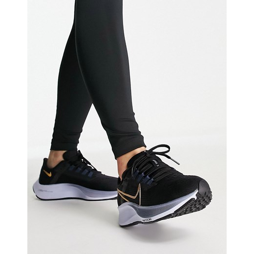 Nike Running – Air Zoom Pegasus 38 – Czarno-białe buty sportowe-Black 37.5 Asos Poland