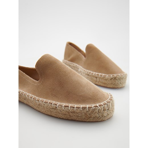 Reserved - Skórzane espadryle - Beżowy Reserved 40 Reserved