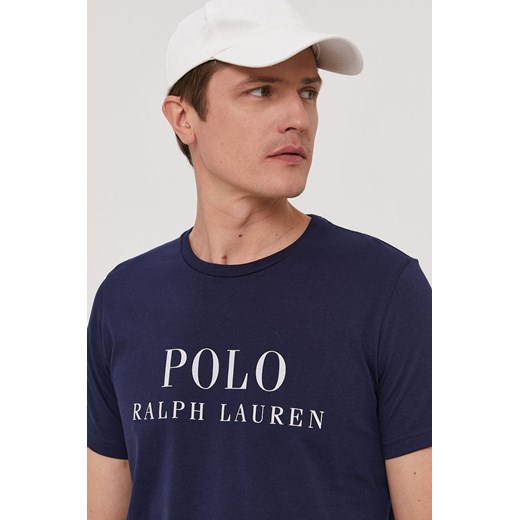 Polo Ralph Lauren T-shirt męski kolor granatowy z nadrukiem Polo Ralph Lauren M okazja ANSWEAR.com