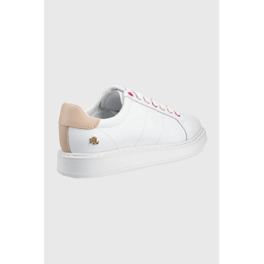 Lauren Ralph Lauren sneakersy skórzane ANGELINE II kolor biały 39 ANSWEAR.com