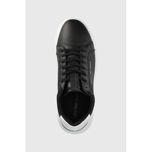 Calvin Klein Jeans sneakersy skórzane kolor czarny 42 ANSWEAR.com