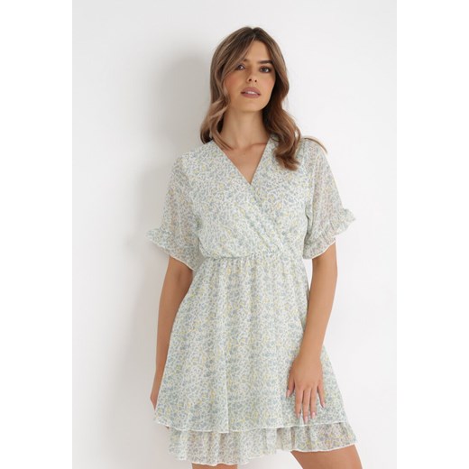 Niebieska Sukienka Ambrasius ze sklepu Born2be Odzież w kategorii Sukienki - zdjęcie 135726141