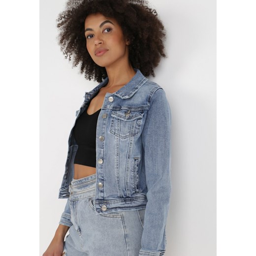 Jasnoniebieska Kurtka Jeansowa Damones M Born2be Odzież