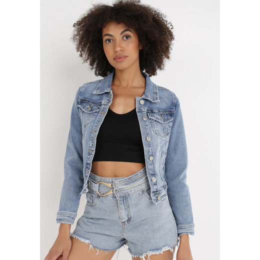 Jasnoniebieska Kurtka Jeansowa Damones XS Born2be Odzież