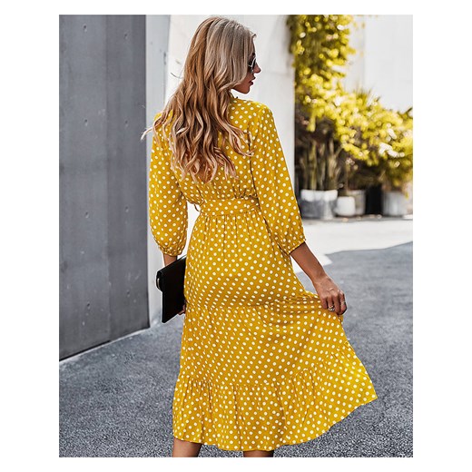 Sukienka w kolorze żółtym Tina XL Limango Polska promocyjna cena