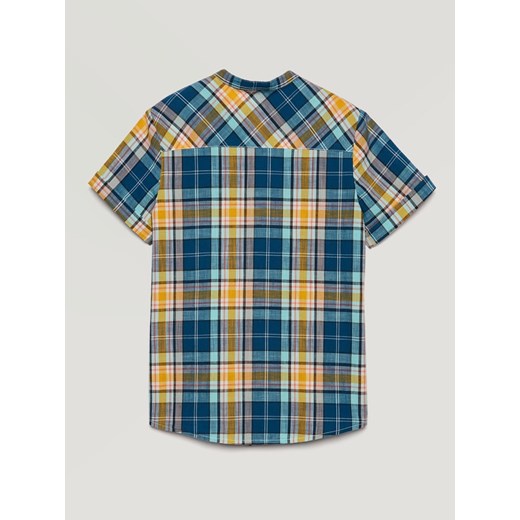 Koszula w kolorze niebiesko-żółtym Sisley 128 okazyjna cena Limango Polska