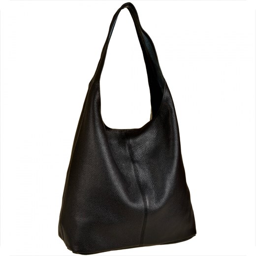 Torebka worek skórzana czarna shopper ze sklepu melon.pl w kategorii Torby Shopper bag - zdjęcie 135746861