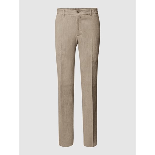 Spodnie materiałowe z fakturowanym wzorem model ‘Pantaloni’ Emporio Armani 48 Peek&Cloppenburg 