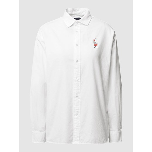 Bluzka z wyhaftowanym logo w kontrastowym kolorze Polo Ralph Lauren 38 Peek&Cloppenburg 