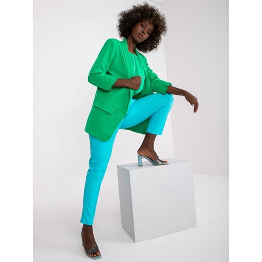 Zielona marynarka z rękawem 3/4 Eva OCH BELLA Sheandher.pl M Sheandher.pl
