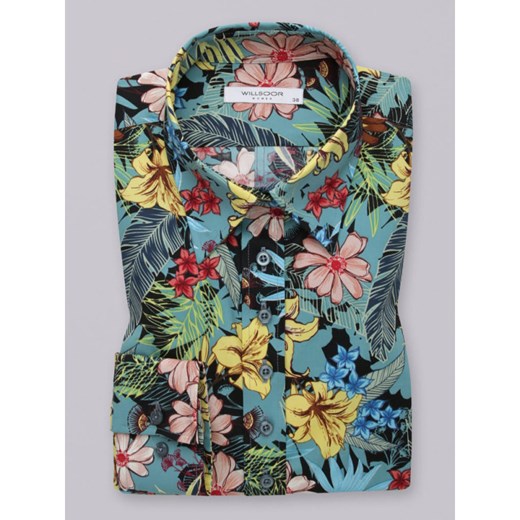 Kolorowa bluzka w kwiaty Willsoor 50 wyprzedaż Willsoor