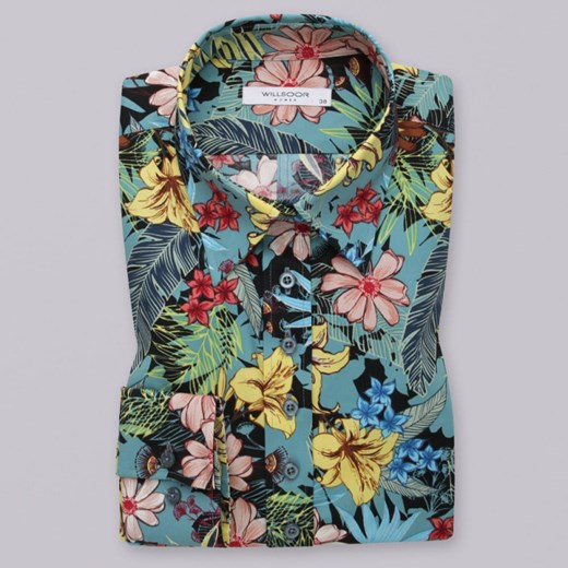 Kolorowa bluzka w kwiaty Willsoor 46 okazyjna cena Willsoor