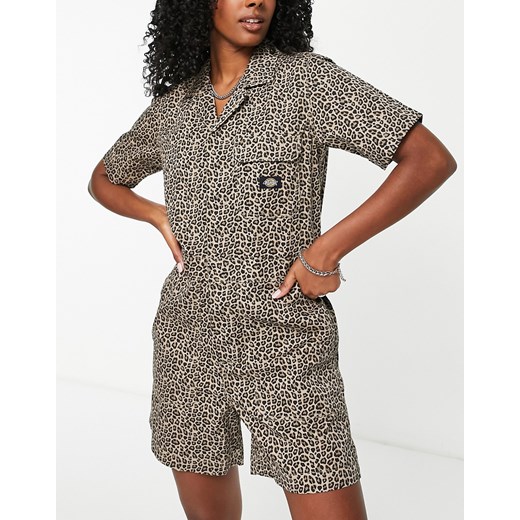 Dickies – Silver Firs – Krótki kombinezon w panterkę-Neutralnie Dickies S Asos Poland