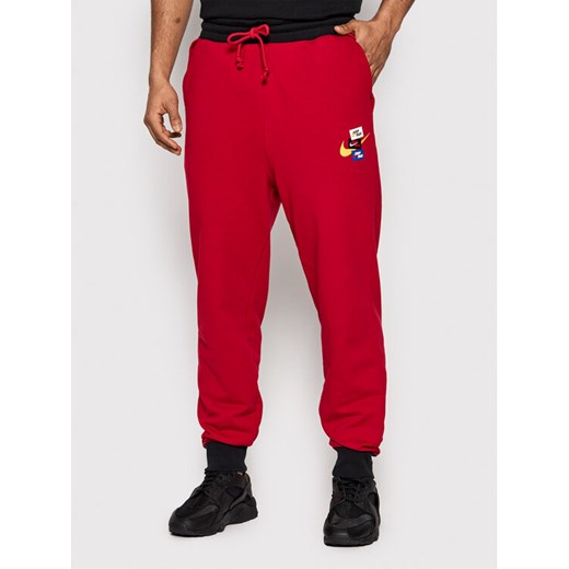 Spodnie dresowe Jordan JumpMan DH7724 Czerwony Regular Fit Nike S MODIVO
