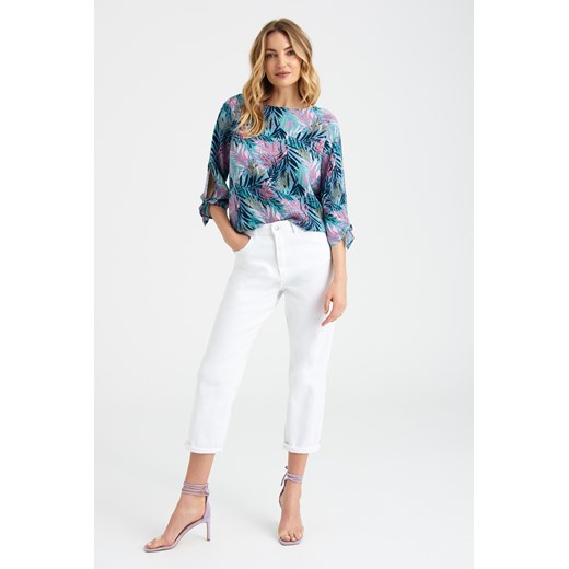 Bluzka z lyocell'u z tropikalnym nadrukiem Greenpoint 38 Greenpoint.pl