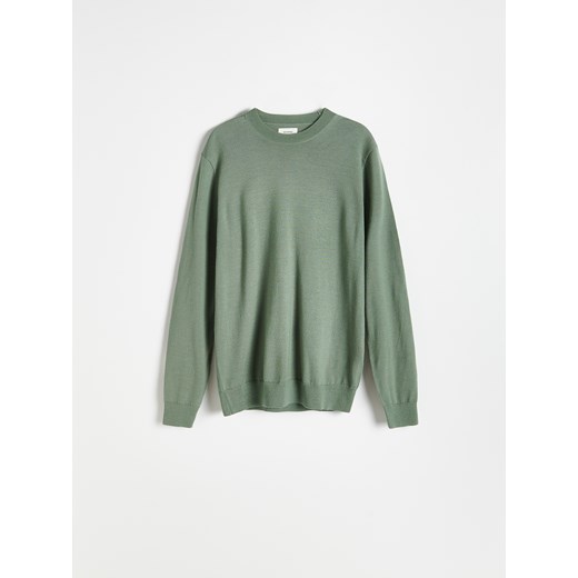 Reserved - PREMIUM Sweter z wełny Merino - Zielony Reserved M Reserved