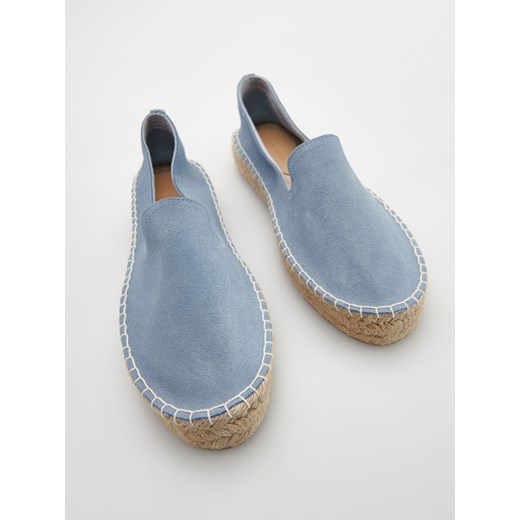 Reserved - Skórzane espadryle - Niebieski Reserved 38 Reserved