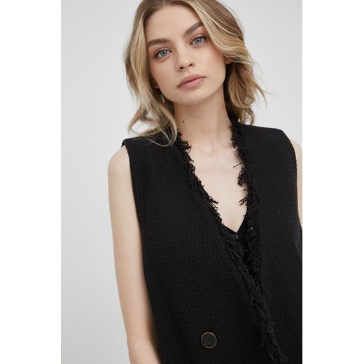 Sisley kamizelka kolor czarny dwurzędowa Sisley S ANSWEAR.com