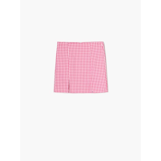 Cropp - Spódnica mini w kratkę - różowy ze sklepu Cropp w kategorii Spódnice - zdjęcie 135878830
