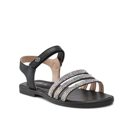 Sandały dziecięce czarne Nelli Blu na rzepy 