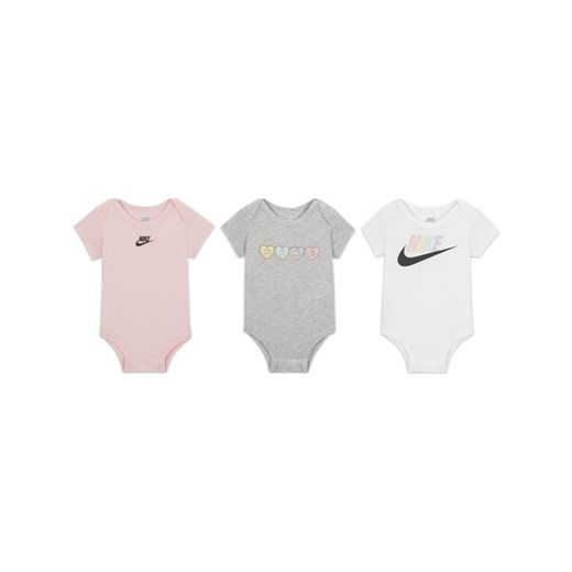 Zestaw body dla niemowląt (0-9 M) Nike JDI (3 szt.) - Szary Nike 6-9M Nike poland